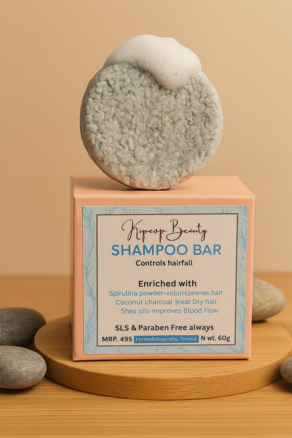 Kipcop Beauty Shampoo Bar – For Flaky & Itchy Scalp (60g)